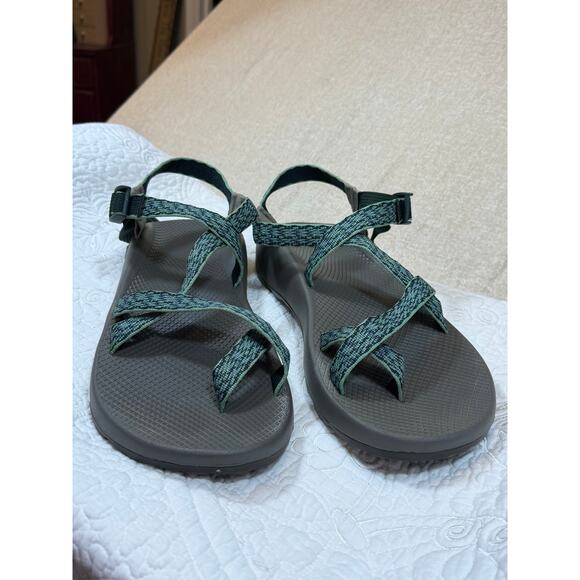 Chaco Men\'s Green Gray 14 ZX2 Cloud Zigzag Sport Sandals Beach Pool Vacation Fun main image 5